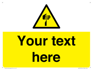 Custom Sharp Warning Sign